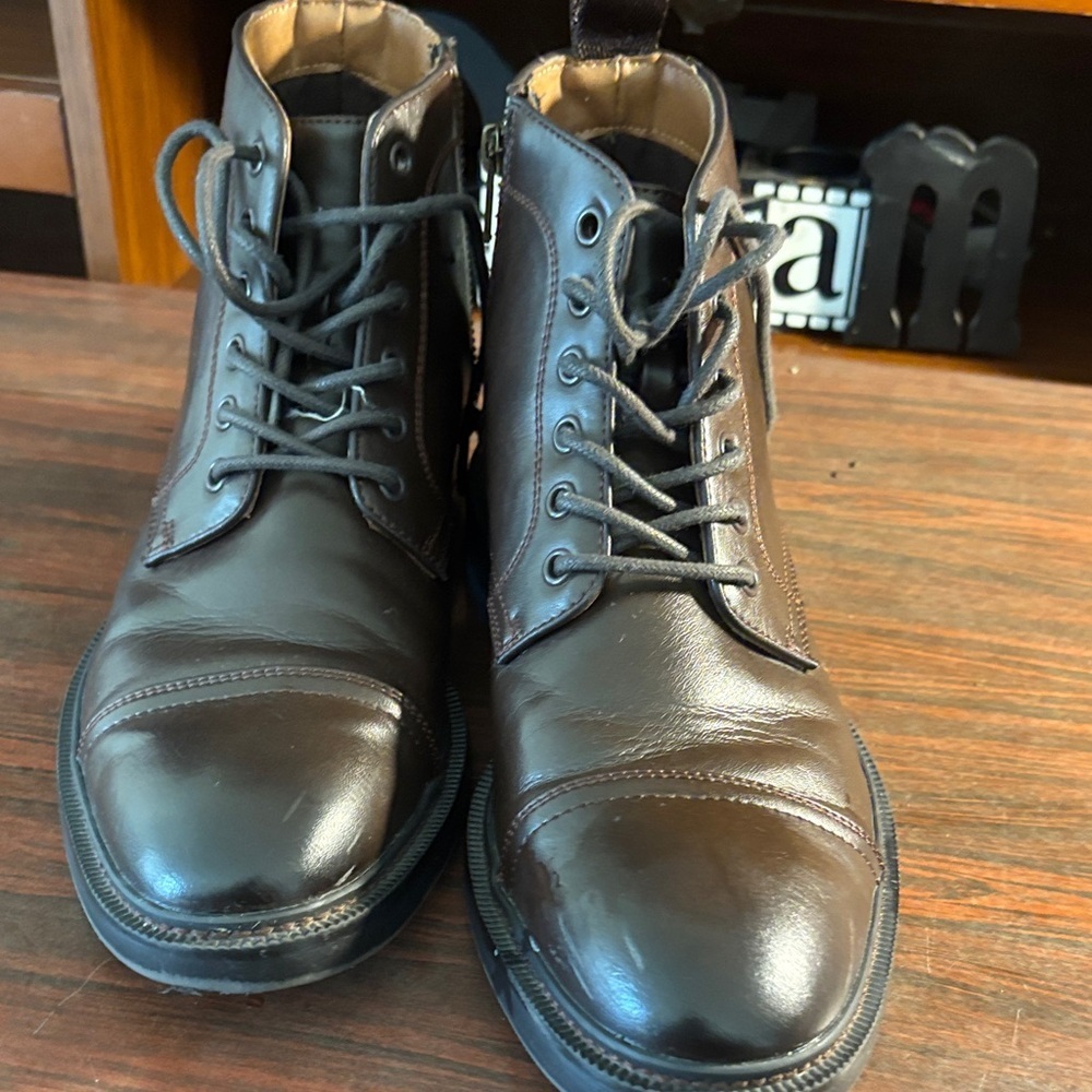 H&M Dark Brown Zip-up Ankle Boots - Picture 10 of 10